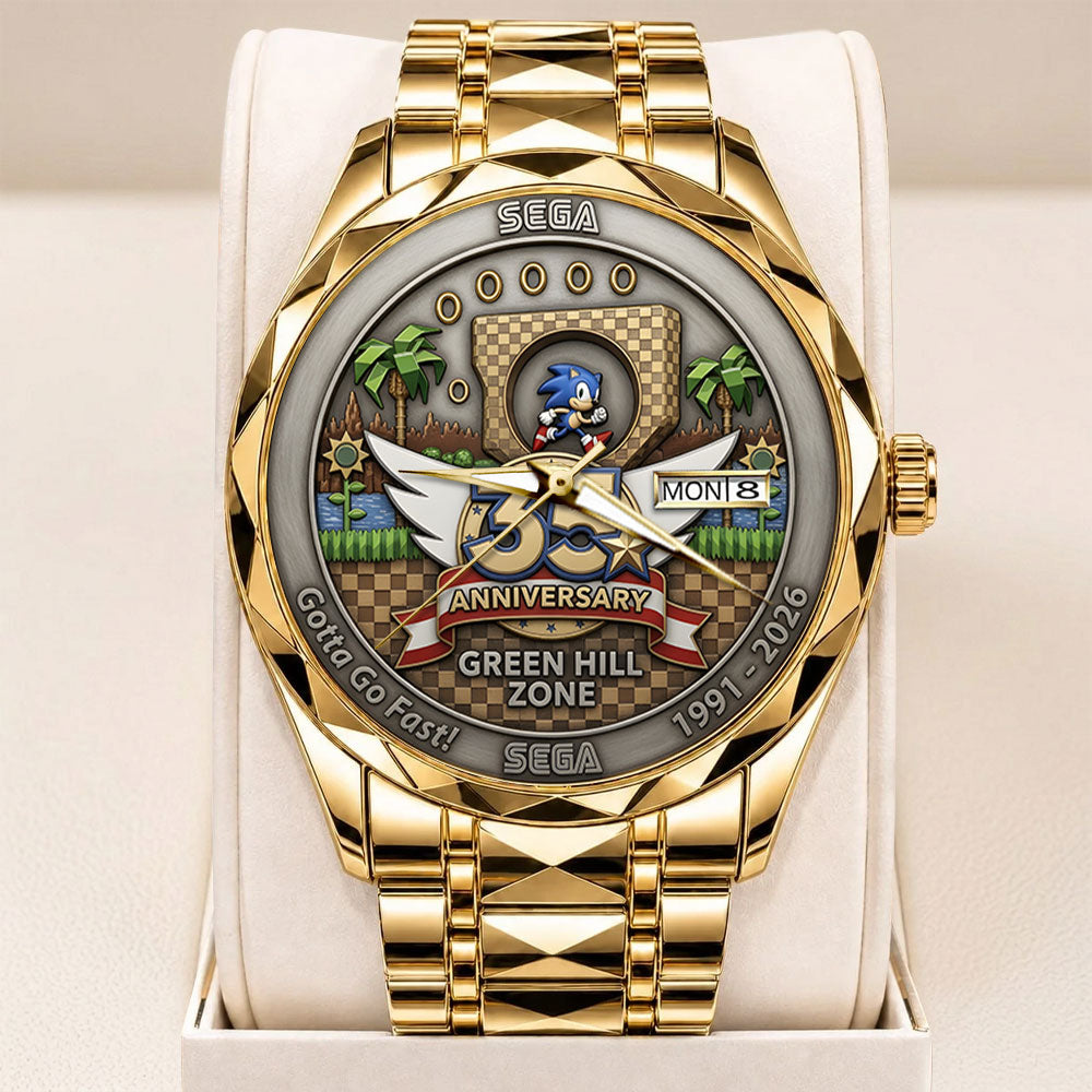 Sonic the Hedgehog 35th Anniversary Alloy Luxury Quartz Watch – TANTN23993