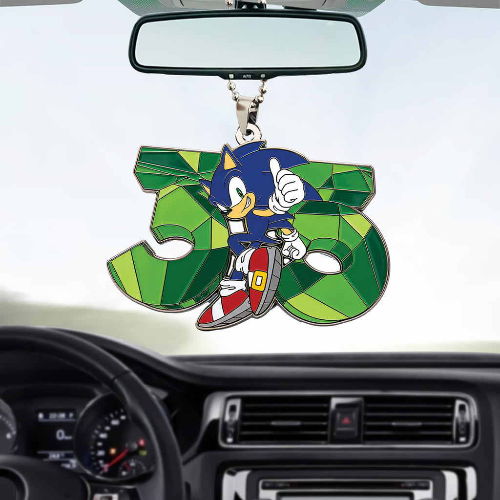 Sonic the Hedgehog 35th Anniversary Custom shape 2-sided Acrylic Car Ornament – TANTN24046
