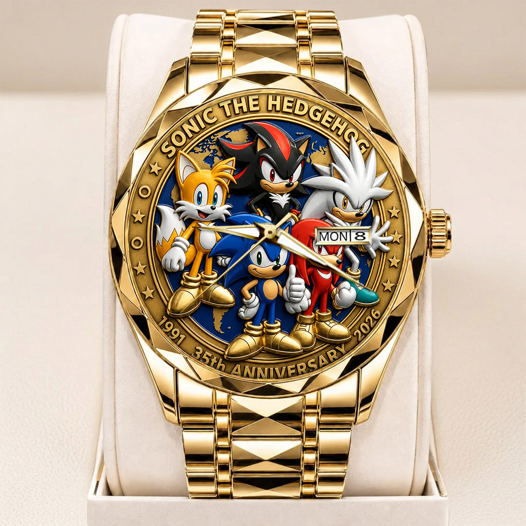 Sonic the Hedgehog 35th Anniversary Alloy Luxury Quartz Watch – TANTN24066