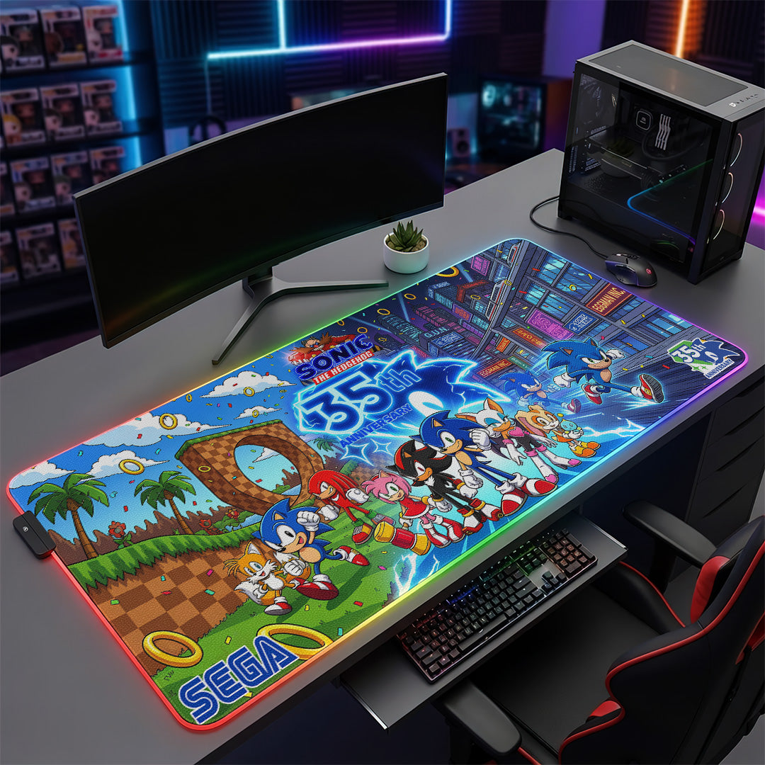 Sonic the Hedgehog 35th Anniversary Custom Gaming Desk Mat – TANTN24092