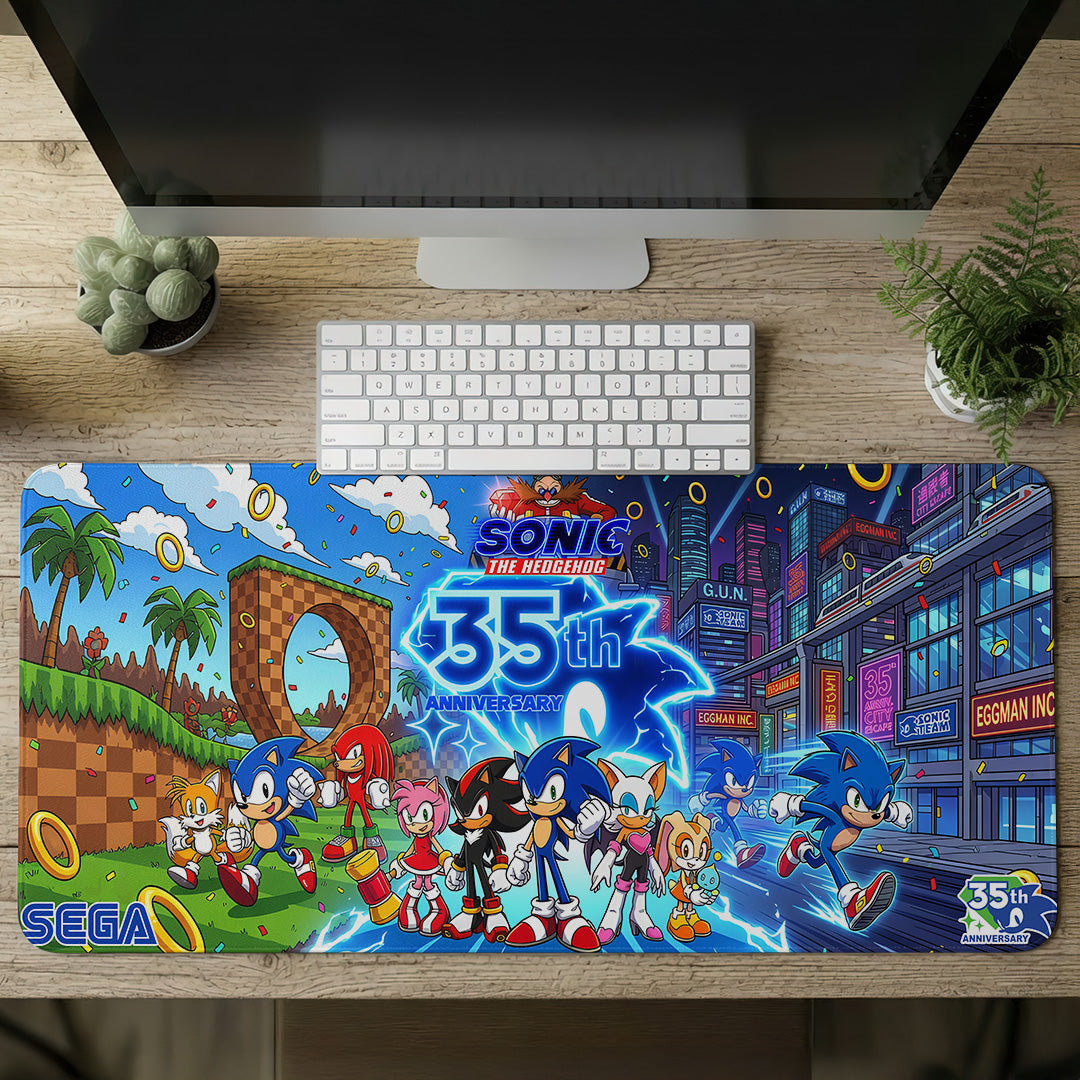 Sonic the Hedgehog 35th Anniversary Custom Gaming Desk Mat – TANTN24092