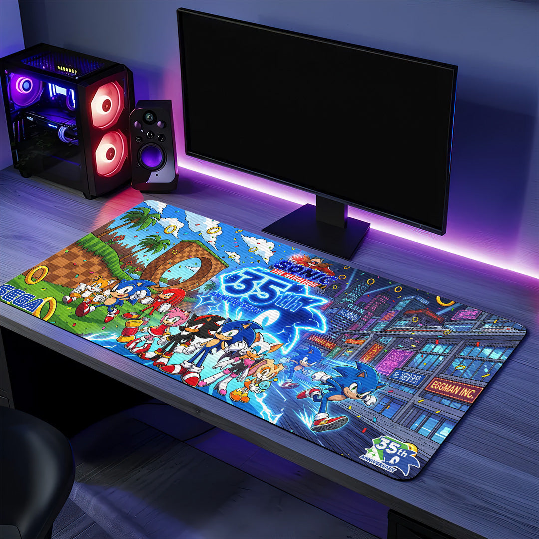 Sonic the Hedgehog 35th Anniversary Custom Gaming Desk Mat – TANTN24092