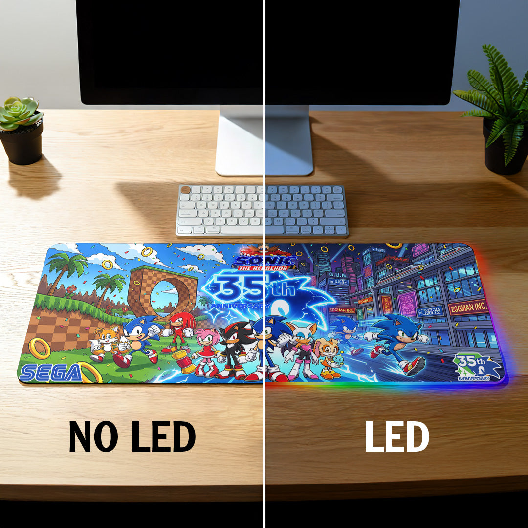 Sonic the Hedgehog 35th Anniversary Custom Gaming Desk Mat – TANTN24092