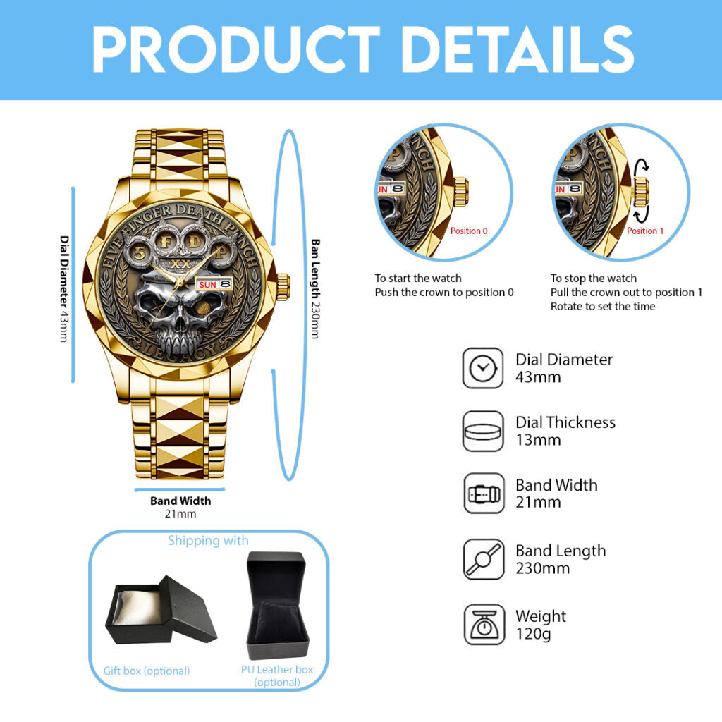 Five Finger Death Punch Alloy Luxury Quartz Watch - TANTN24146