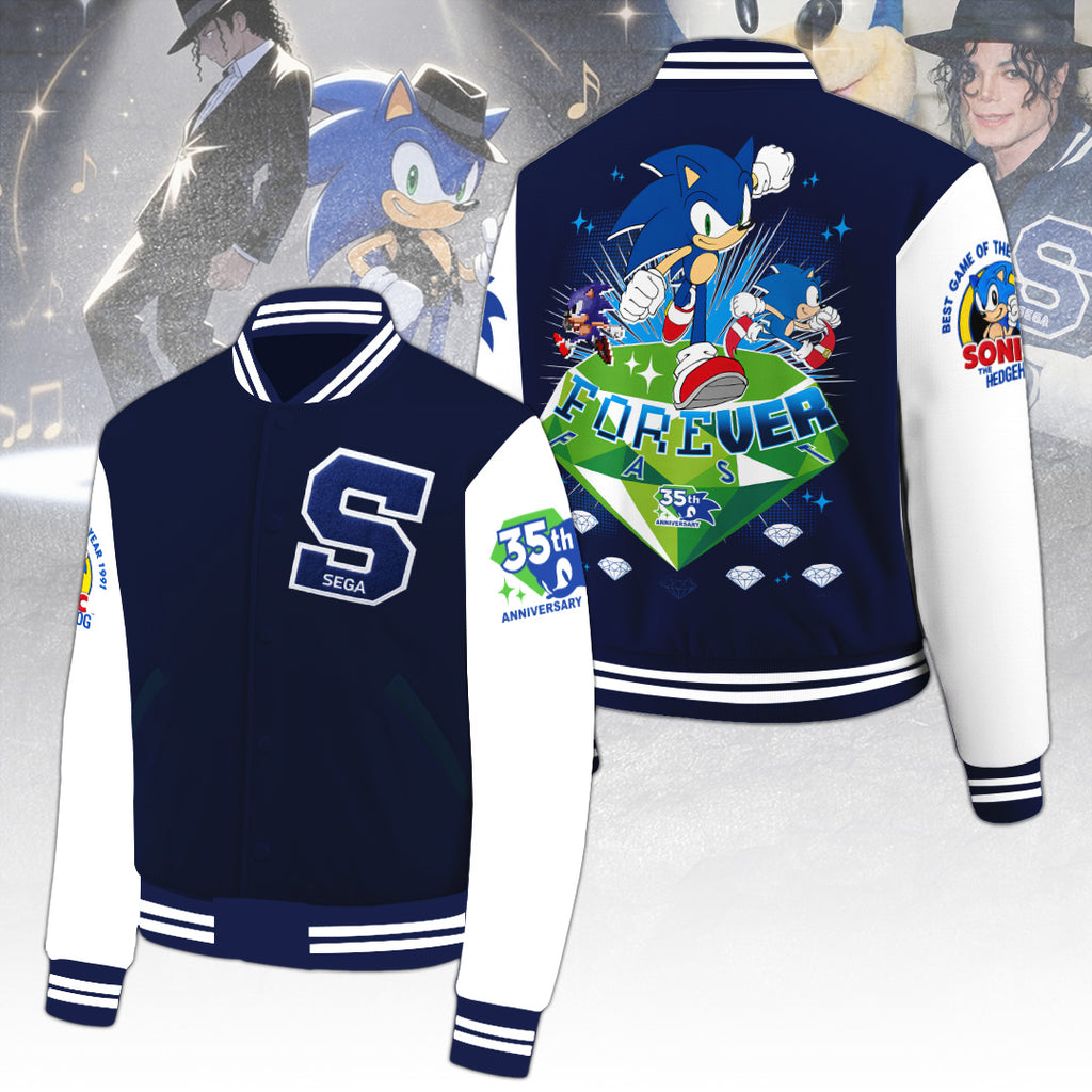 Sonic the Hedgehog 35th Anniversary x Michael Jackson Varsity Jacket – TANTN24248
