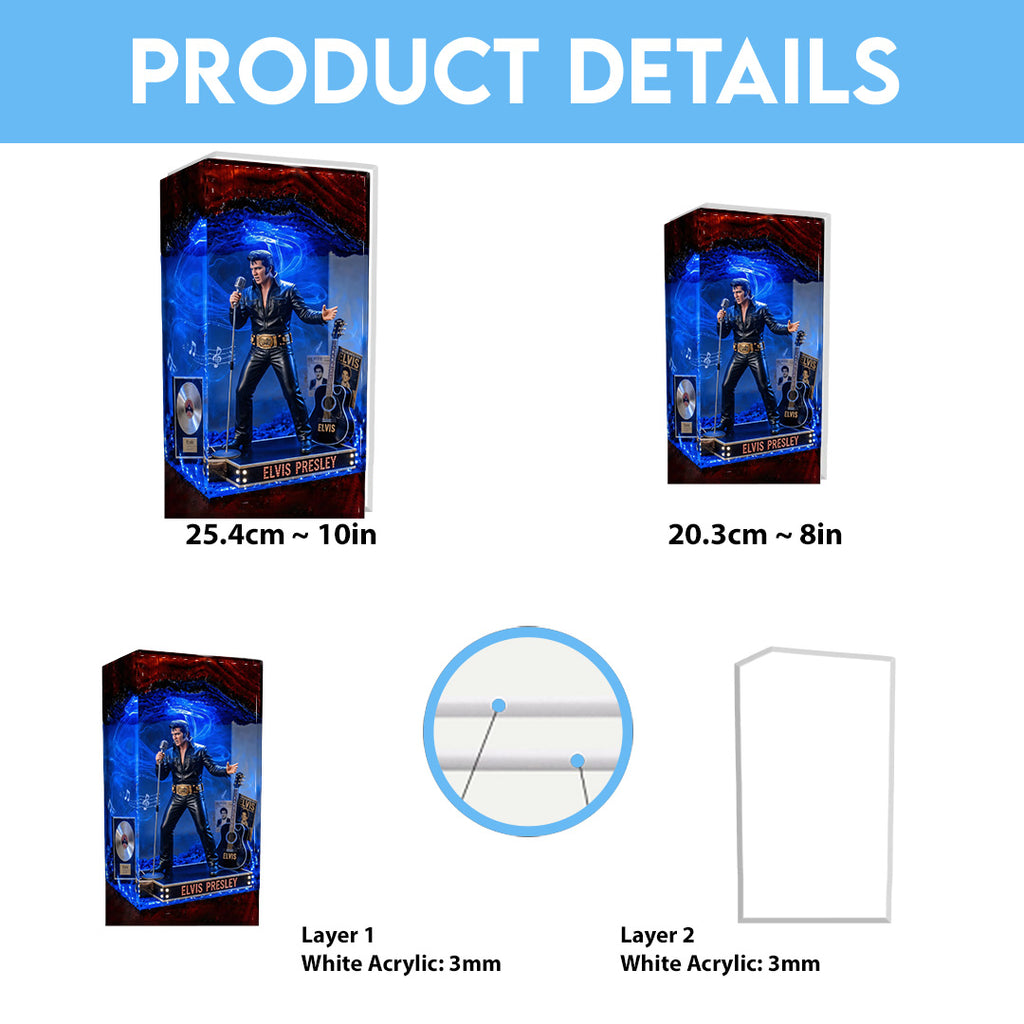 Elvis Presley Custom Shape Acrylic Light Box – TANTN24320