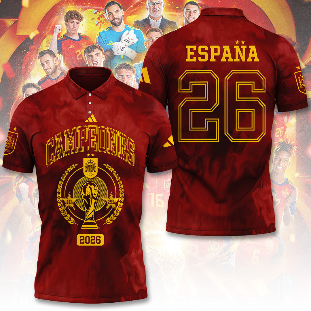 Spain National Team 2026 FIFA World Cup Champions 3D Apparel – TANTN24361