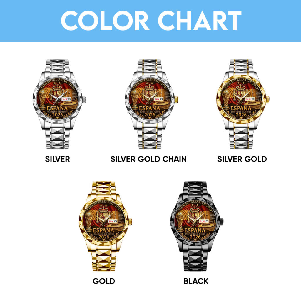 Spain National Team 2026 FIFA World Cup Champions Alloy Luxury Quartz Watch - TANTN24396