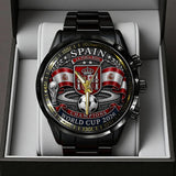 Spain National Team 2026 FIFA World Cup Champions Black Stainless Steel Watch - TANTN24402