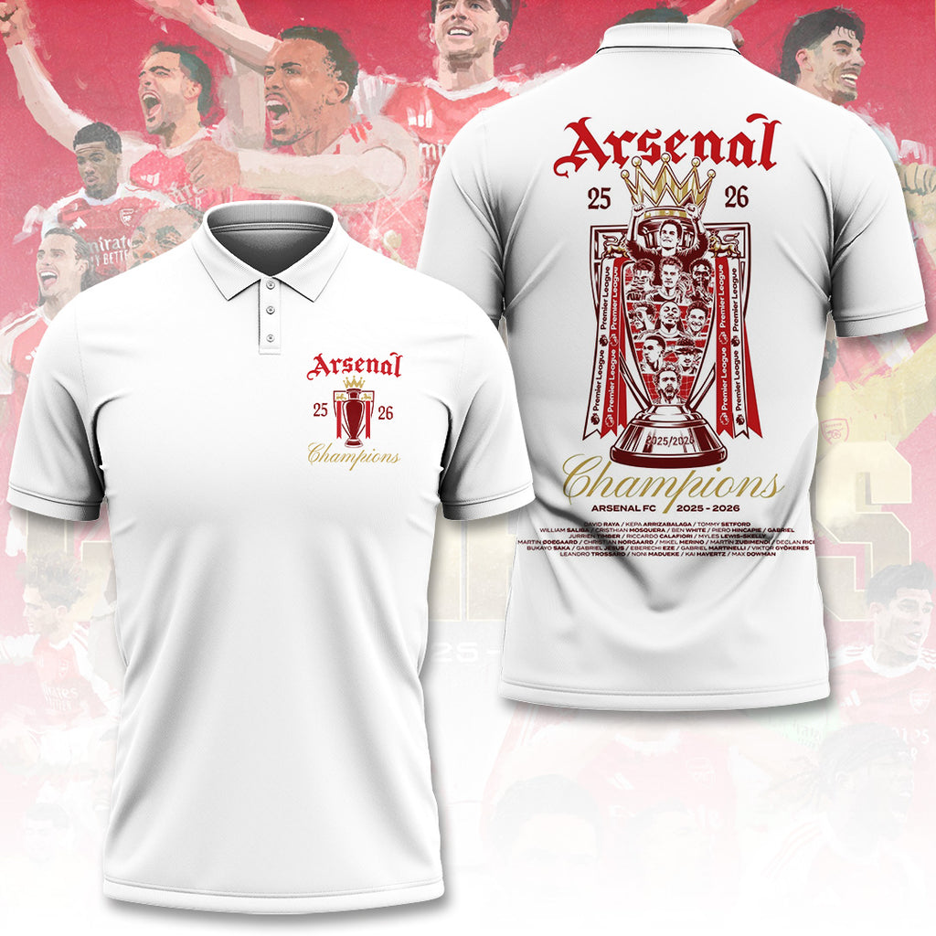 Arsenal FC Premier League Champions 25/26 3D Apparel – TANTN24492