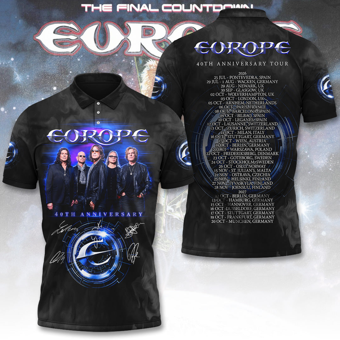 Europe 40th Anniversary Tour 2026 3D Apparel – TANTN24547