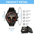 Van Halen 55 Years Anniversary Black Stainless Steel Watch - TANTN24558