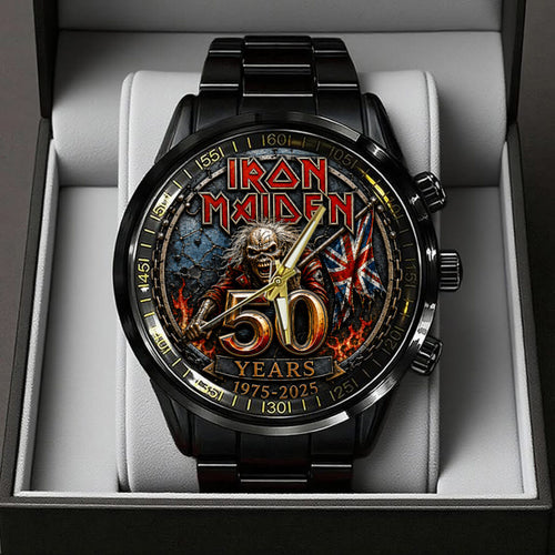 Iron Maiden 50 Years Anniversary Black Stainless Steel Watch - TANTN24560