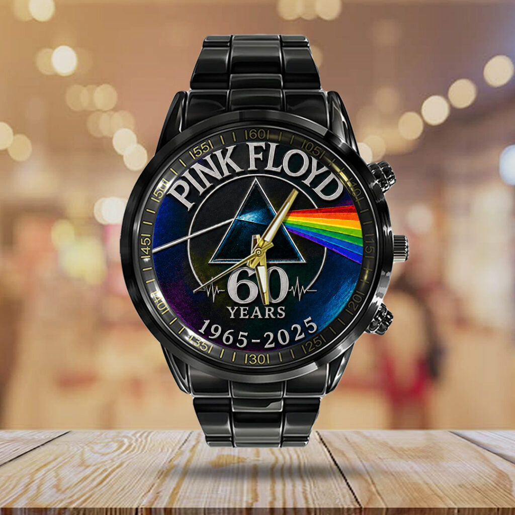 Pink Floyd 60th Anniversary Black Stainless Steel Watch - TANTN24644