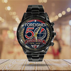 Foreigner 50th Anniversary Black Stainless Steel Watch - TANTN24663