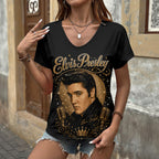 Elvis Presley 3D Women's V-Neck T-Shirt – TANTN24839