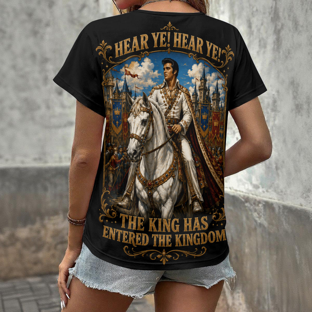 Elvis Presley 3D Women's V-Neck T-Shirt – TANTN24839