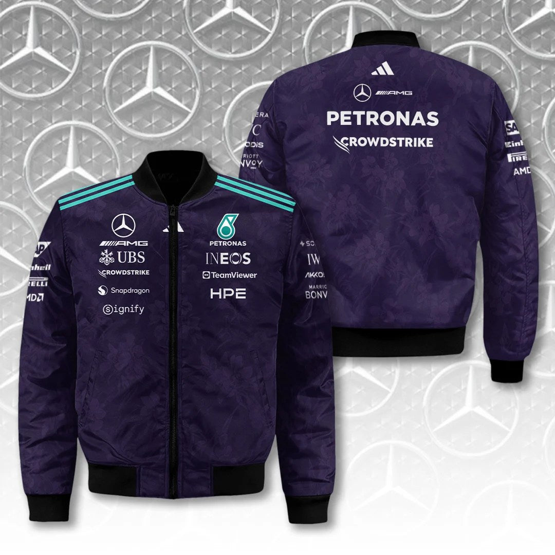 Mercedes AMG Petronas F1 Team Vanda Bloom 2026 3D Bomber Jacket – TANTN25287