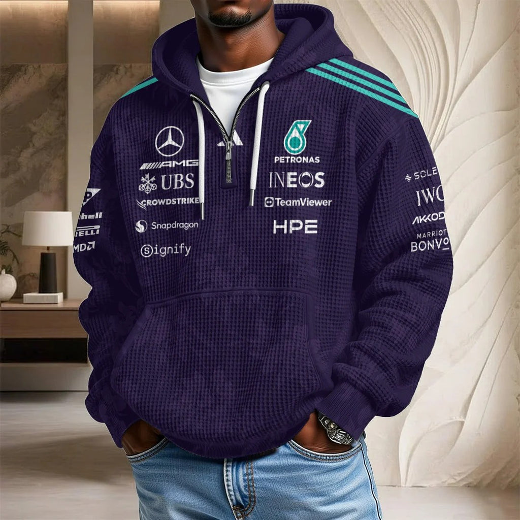 Mercedes AMG Petronas F1 Team Vanda Bloom 2026 3D Unisex Waffle Hoodie – TANTN25290
