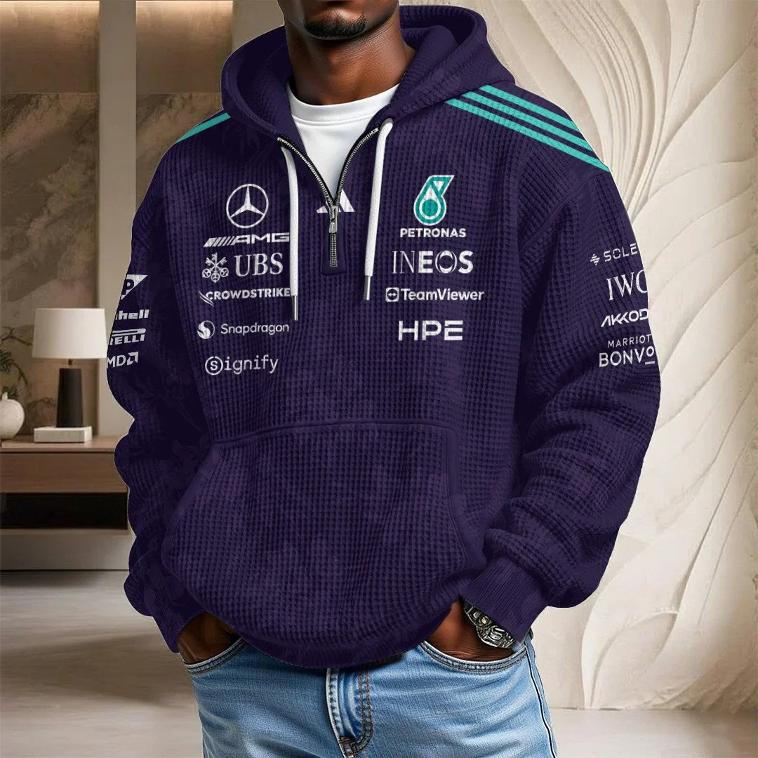 Mercedes AMG Petronas F1 Team Vanda Bloom 2026 3D Unisex Waffle Hoodie – TANTN25290