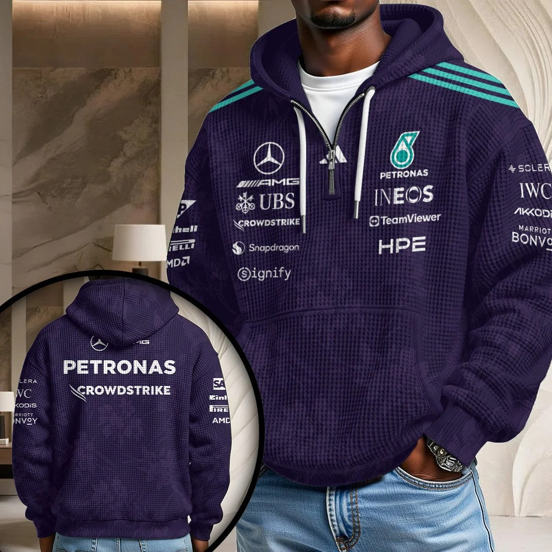 Mercedes AMG Petronas F1 Team Vanda Bloom 2026 3D Unisex Waffle Hoodie – TANTN25290
