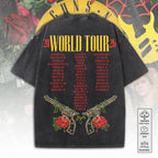 Guns N' Roses Tour 2026 2D Acid Washed Cotton T-Shirt – TANTN25383