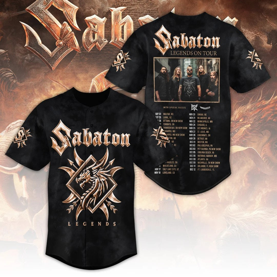 Sabaton Tour 2026 Baseball Jersey – TANTN25453