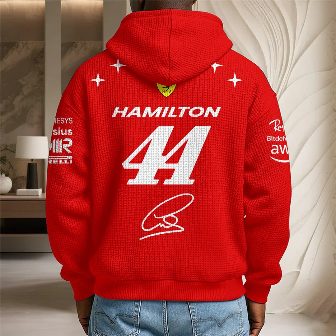 Scuderia Ferrari x Lewis Hamilton Monza Grand Prix 2026 3D Unisex Waffle Hoodie – TANTN25440