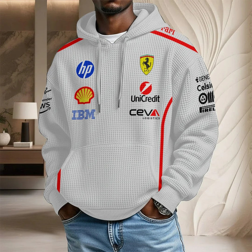 Scuderia Ferrari x Lewis Hamilton Monza Grand Prix 2026 3D Unisex Waffle Hoodie – TANTN25441