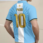 Argentina National Football Team x Lionel Messi Farewell Zip Polo Shirt – TANTN25703