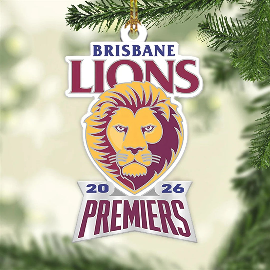 Brisbane Lions 2026 AFL Premiers Custom Shape 2-side Printed Acrylic Ornament – TANTN25804