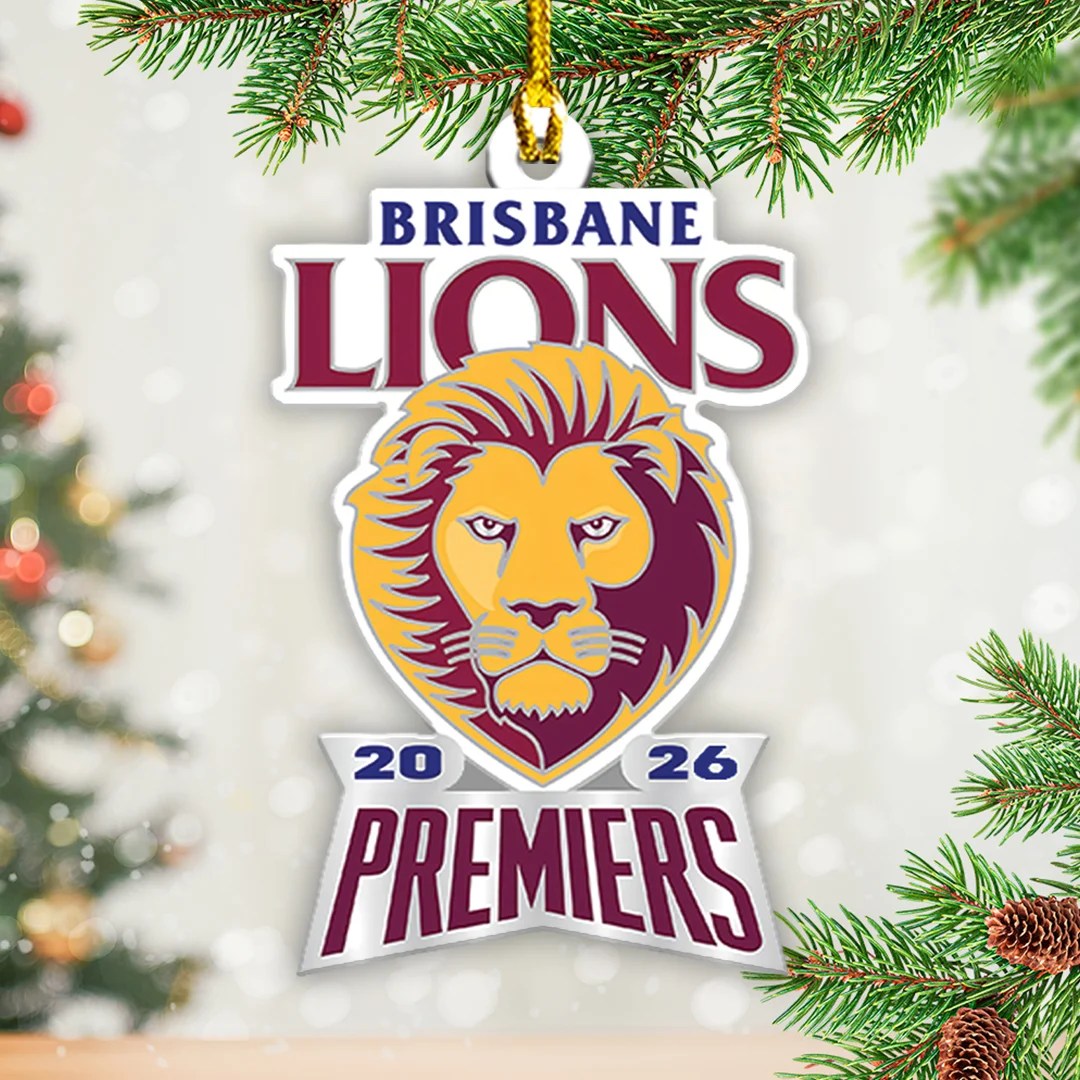 Brisbane Lions 2026 AFL Premiers Custom Shape 2-side Printed Acrylic Ornament – TANTN25804