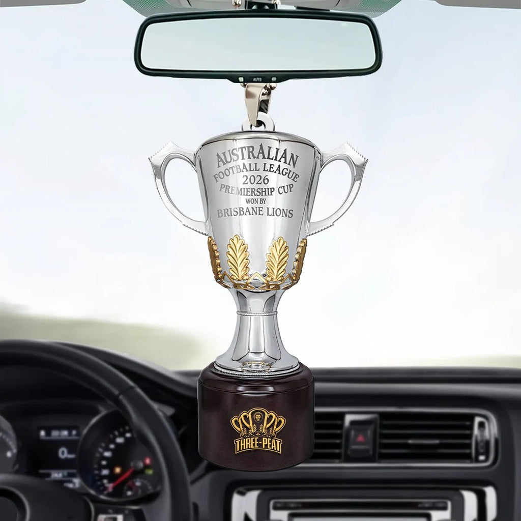 Brisbane Lions 2026 AFL Premiers Custom shape 2-sided Acrylic Car Ornament – TANTN25818