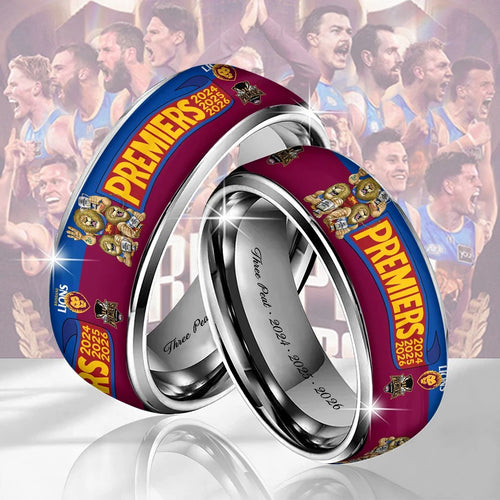 Brisbane Lions 2026 AFL Premiers Custom Alloy Ring – TANTN25823