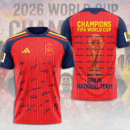 Spain National Team 2026 FIFA World Cup Champions 3D Apparel – TMTHU7618