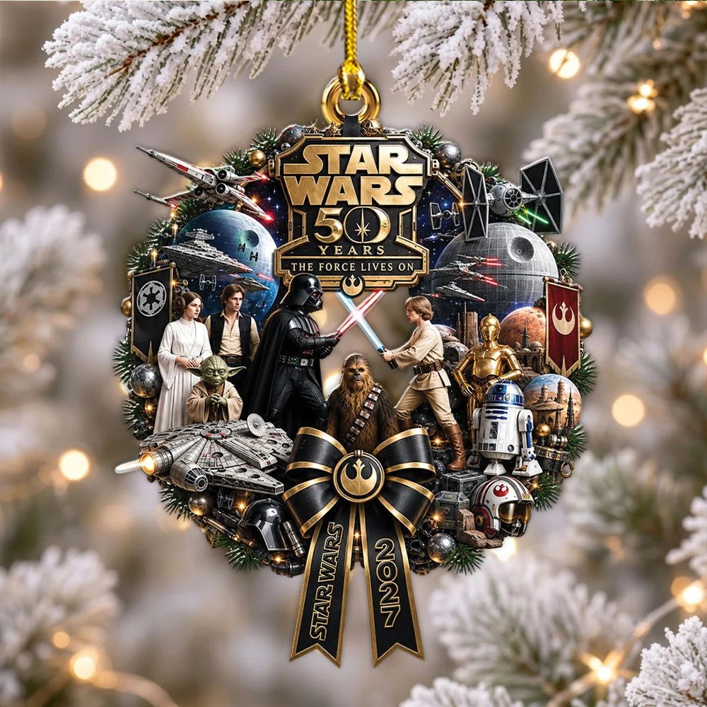 Star Wars 50th Anniversary Custom Shape 2-side Printed Acrylic Ornament – TMTHU9678