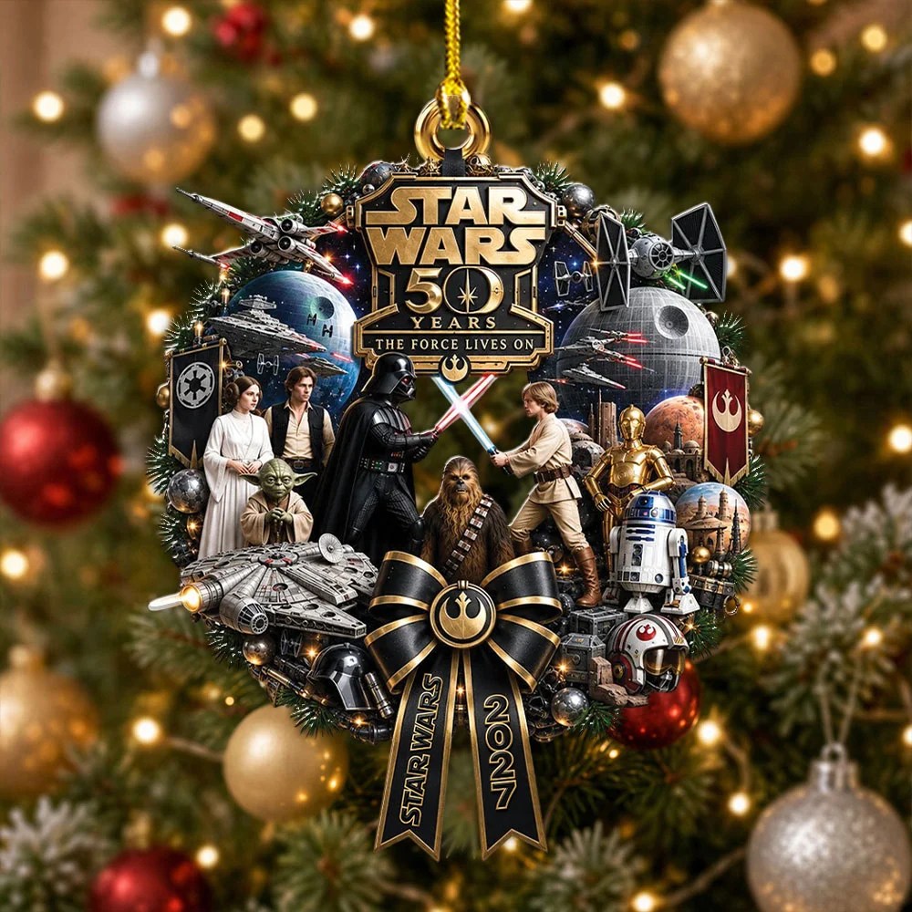 Star Wars 50th Anniversary Custom Shape 2-side Printed Acrylic Ornament – TMTHU9678