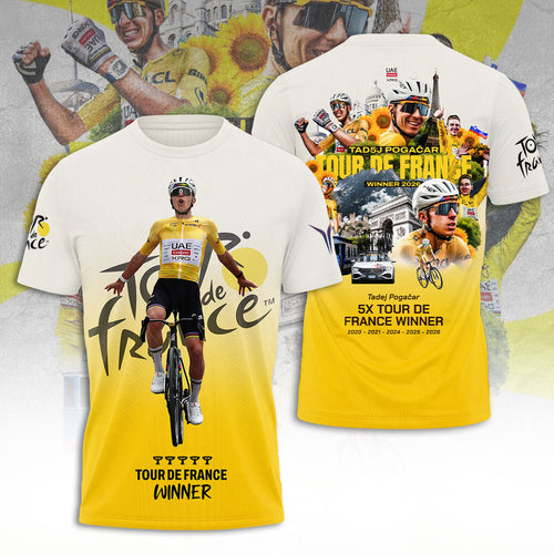 Tadej Pogacar Tour de France Winner 2026 3D Apparel – TANTN24619