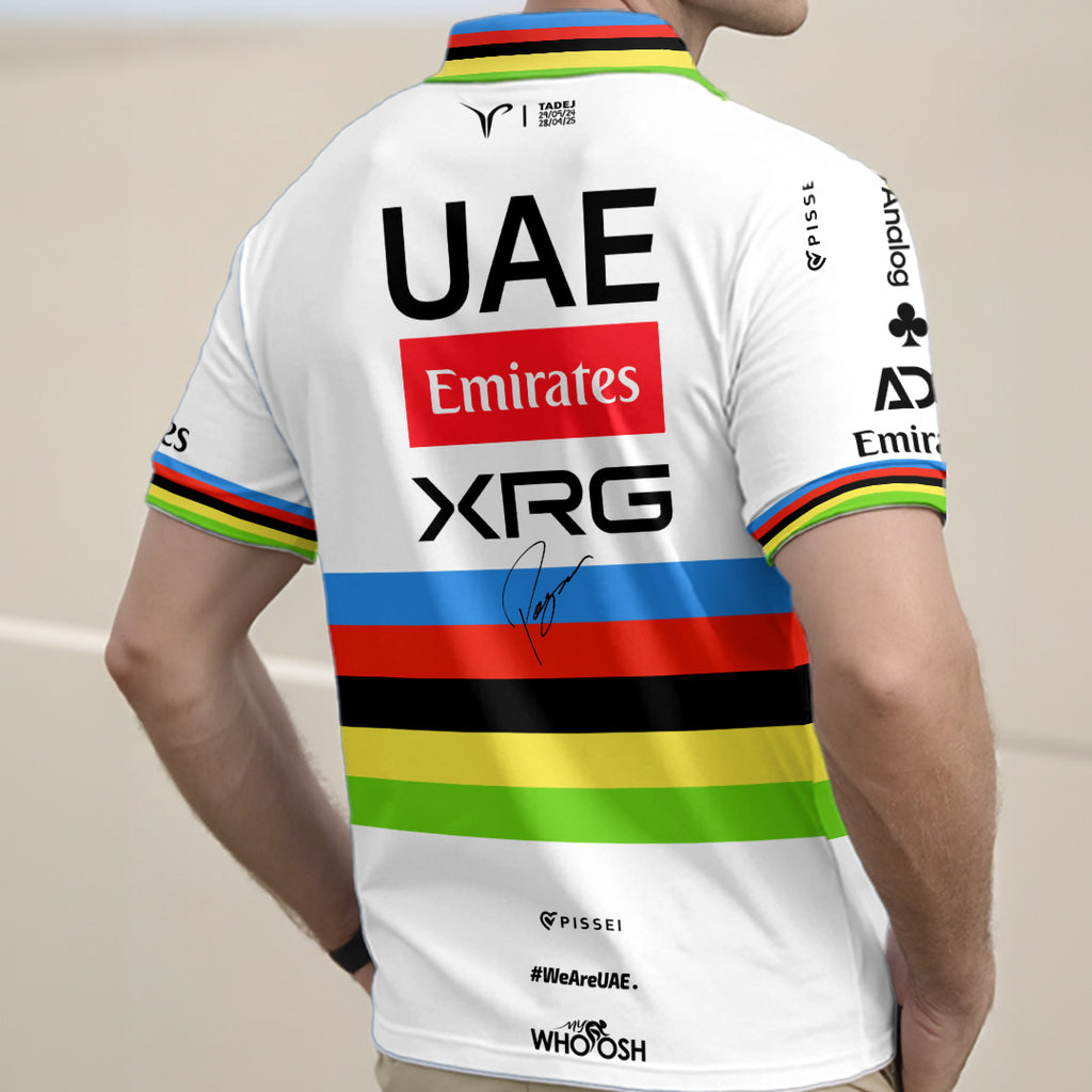 Tadej Pogacar Tour de France Winner 2026 Zip Polo Shirt – TANTN24595