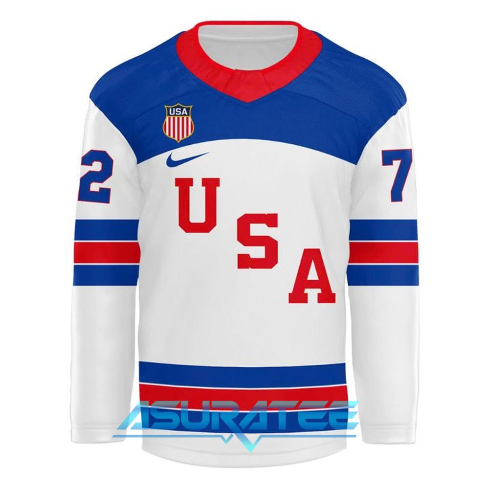 Tage Thompson Team USA 2026 Limited Edition White Hockey Jersey