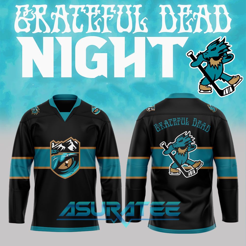 Tahoe Knight Monsters x Grateful Dead Night 2025 Hockey Jersey