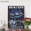 Tampa Bay Lightning Go Bolts Player Signature Wall Art Poster Canvas