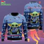 Tennessee Titans Baby Yoda Hug The Ball Christmas Ugly Sweater