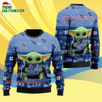 Tennessee Titans Baby Yoda Hug The Ball Christmas Ugly Sweater
