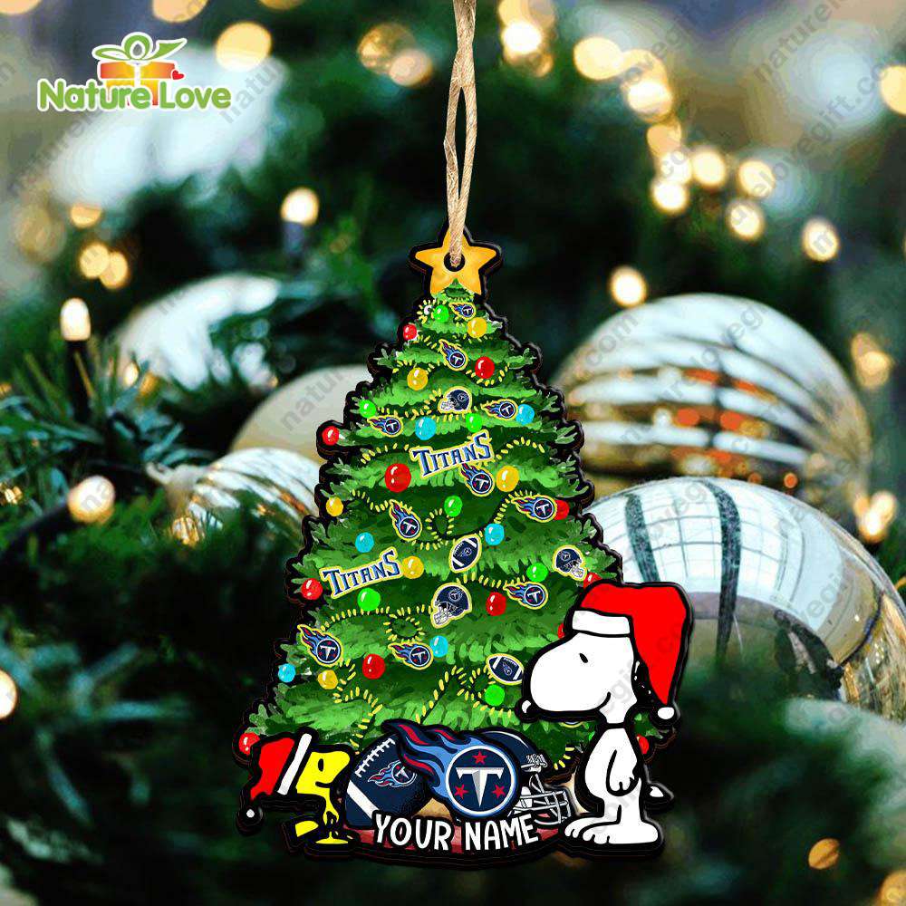 Tennessee Titans Custom Snoopy Peanuts Christmas Ornament Xmas Tree Decoration