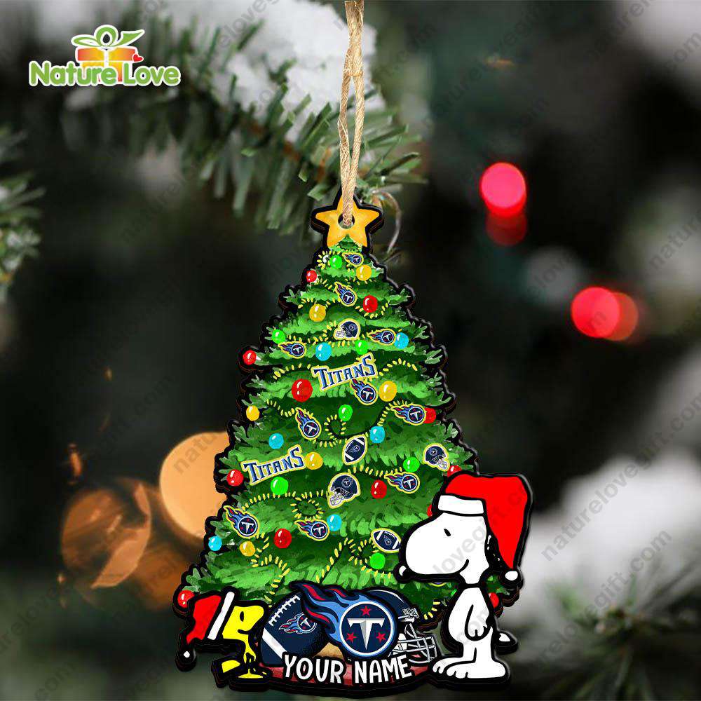 Tennessee Titans Custom Snoopy Peanuts Christmas Ornament Xmas Tree Decoration