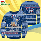 Tennessee Titans Merrykissmyass Funny Santa Claus Christmas Ugly Sweater