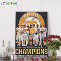 Tennessee Volunteers 2024 NCAA Baseball Champions Signature Wall Art Poster Canvas