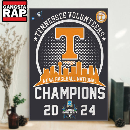Tennessee Volunteers NCAA Men’s Baseball National Champions 2024 Poster Canvas