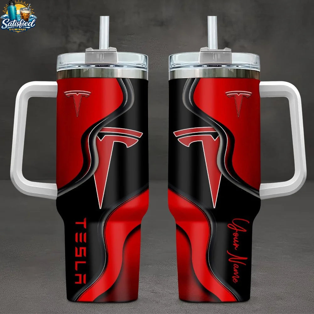 Tesla Stainless Steel Tumbler With Handle